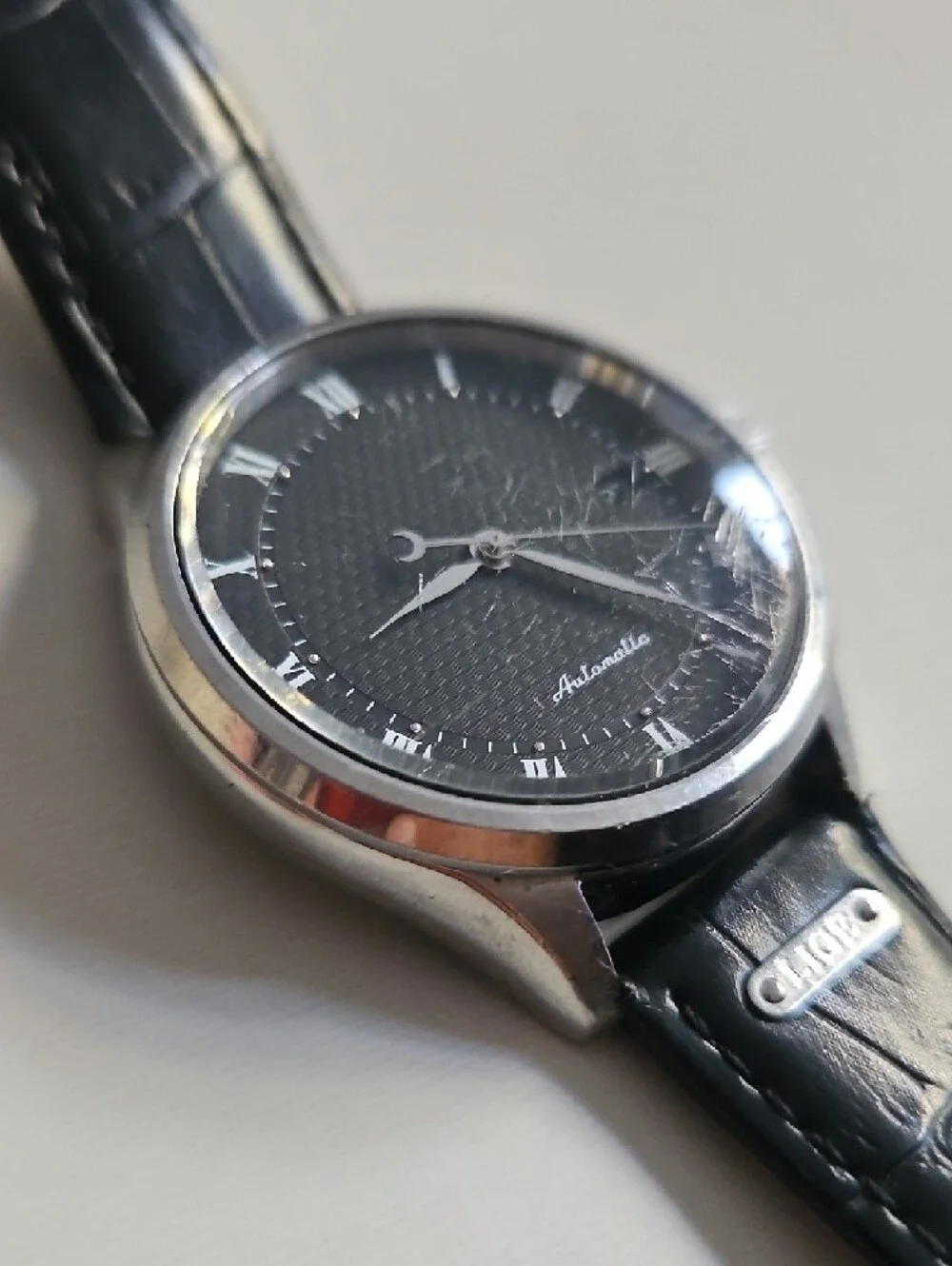 Seiko Automatic Black Leather Strap Men's Watch SRP769J2 In Working Condition - Picture 2 of 8